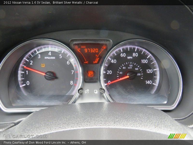 Brilliant Silver Metallic / Charcoal 2012 Nissan Versa 1.6 SV Sedan