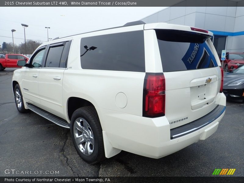 White Diamond Tricoat / Cocoa/Dune 2015 Chevrolet Suburban LTZ 4WD