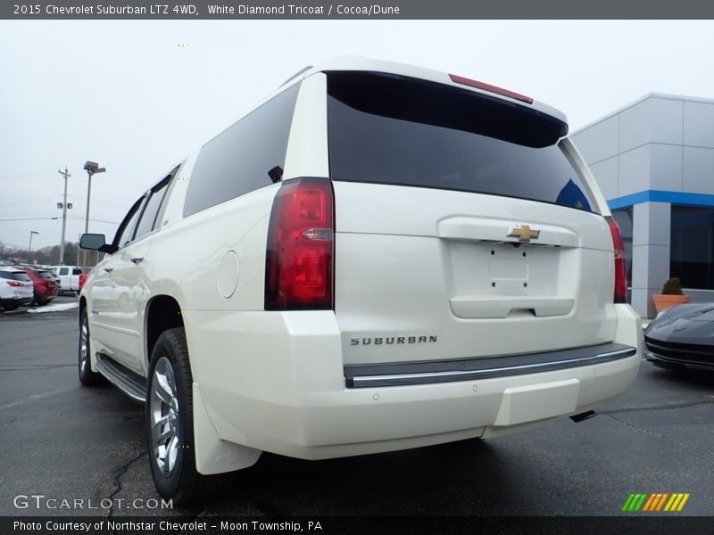 White Diamond Tricoat / Cocoa/Dune 2015 Chevrolet Suburban LTZ 4WD