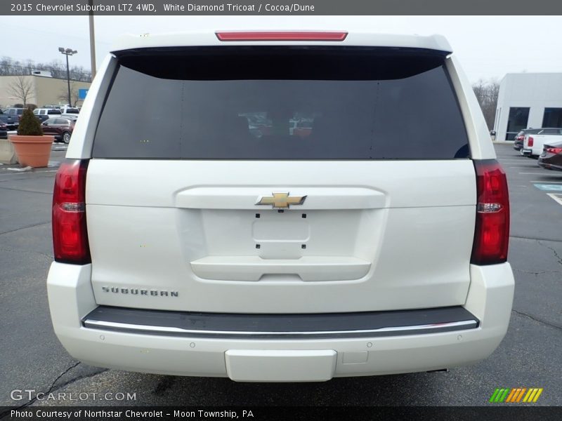 White Diamond Tricoat / Cocoa/Dune 2015 Chevrolet Suburban LTZ 4WD