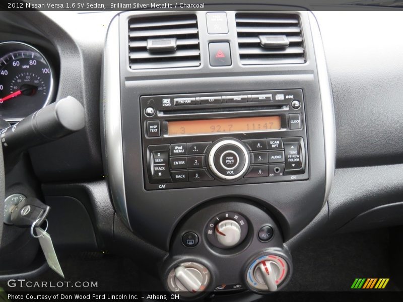 Brilliant Silver Metallic / Charcoal 2012 Nissan Versa 1.6 SV Sedan