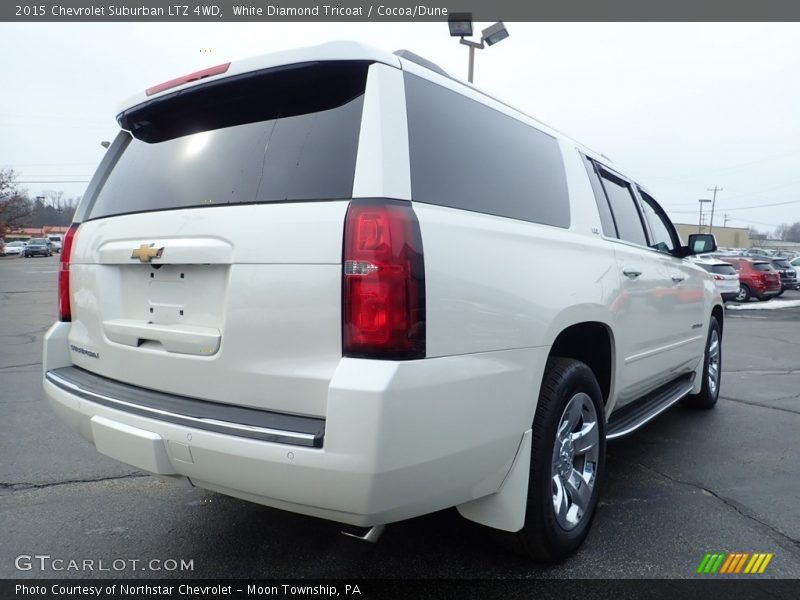 White Diamond Tricoat / Cocoa/Dune 2015 Chevrolet Suburban LTZ 4WD