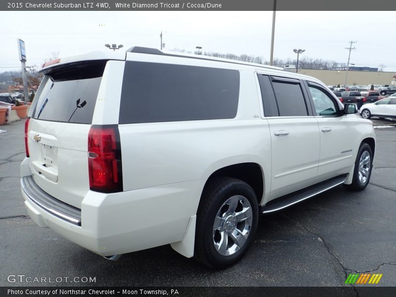 White Diamond Tricoat / Cocoa/Dune 2015 Chevrolet Suburban LTZ 4WD