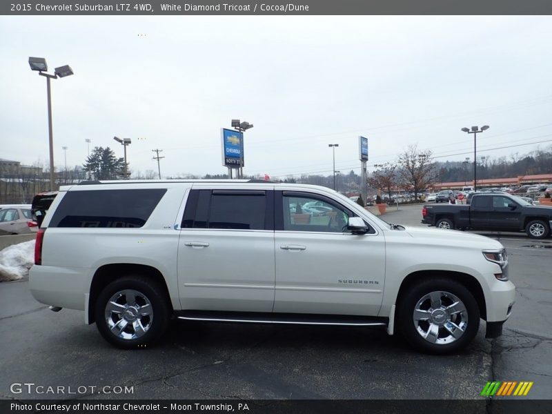 White Diamond Tricoat / Cocoa/Dune 2015 Chevrolet Suburban LTZ 4WD