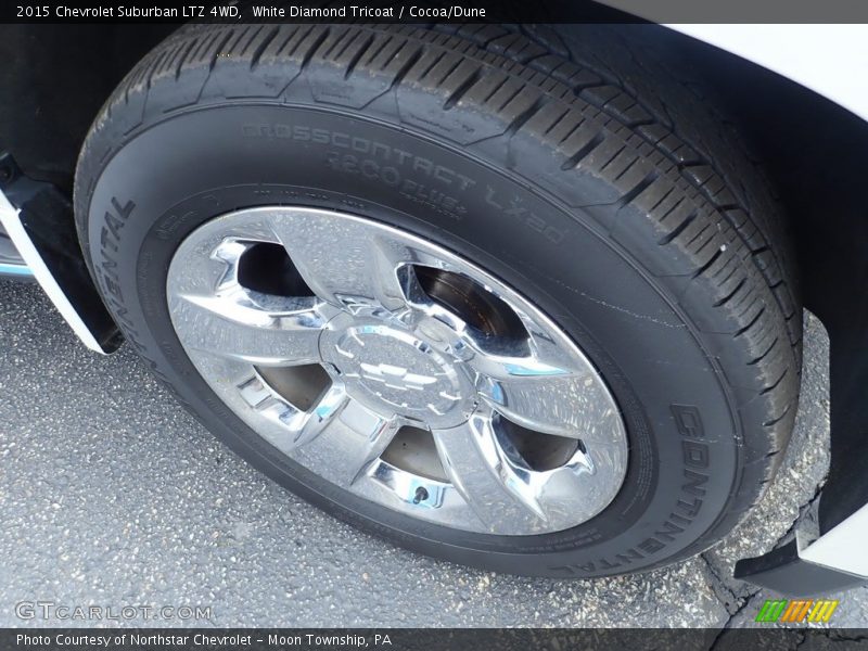 White Diamond Tricoat / Cocoa/Dune 2015 Chevrolet Suburban LTZ 4WD