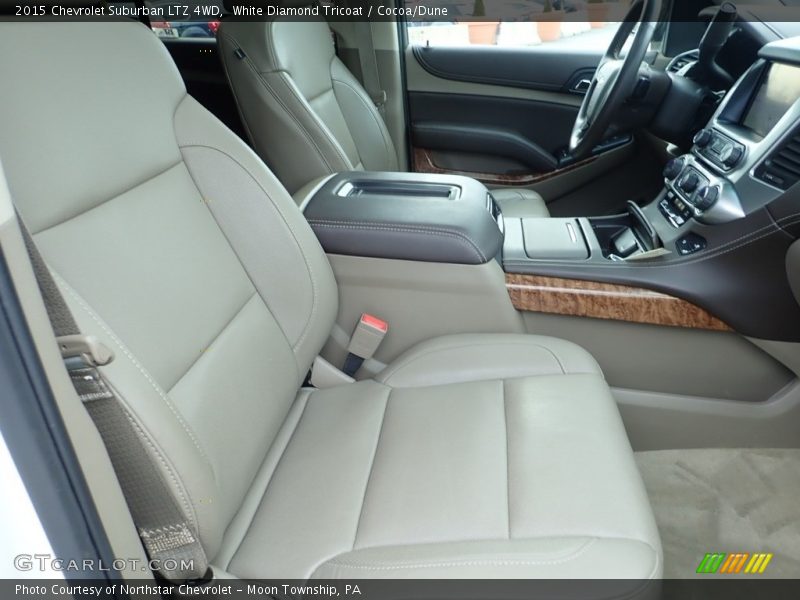White Diamond Tricoat / Cocoa/Dune 2015 Chevrolet Suburban LTZ 4WD