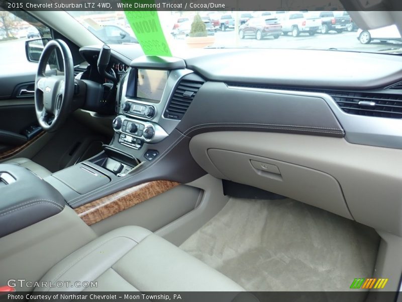 White Diamond Tricoat / Cocoa/Dune 2015 Chevrolet Suburban LTZ 4WD