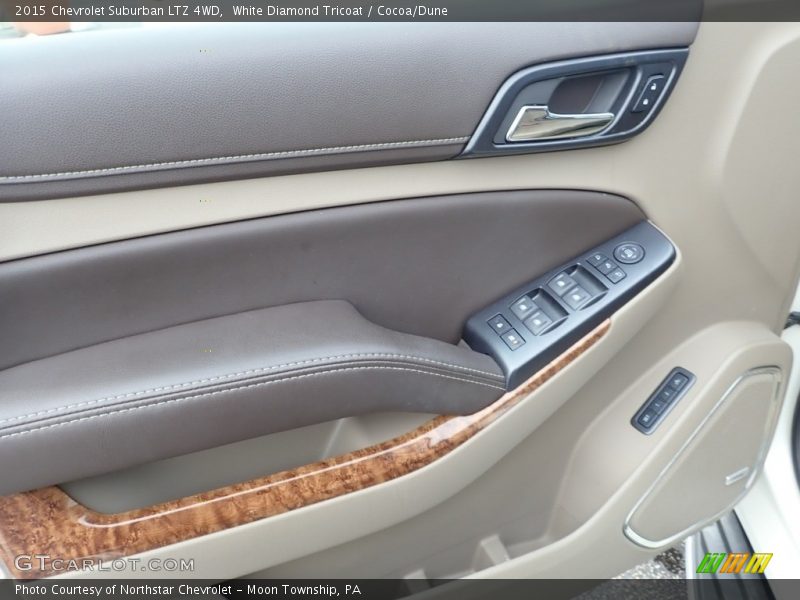 White Diamond Tricoat / Cocoa/Dune 2015 Chevrolet Suburban LTZ 4WD
