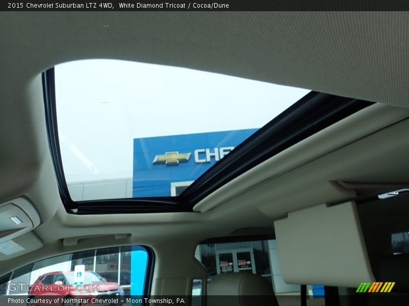 White Diamond Tricoat / Cocoa/Dune 2015 Chevrolet Suburban LTZ 4WD