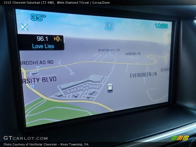 White Diamond Tricoat / Cocoa/Dune 2015 Chevrolet Suburban LTZ 4WD
