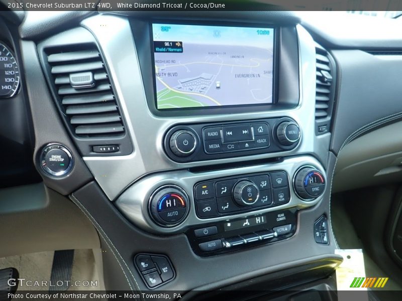 White Diamond Tricoat / Cocoa/Dune 2015 Chevrolet Suburban LTZ 4WD