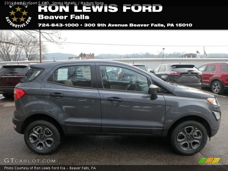 Smoke Metallic / Medium Stone 2019 Ford EcoSport S 4WD