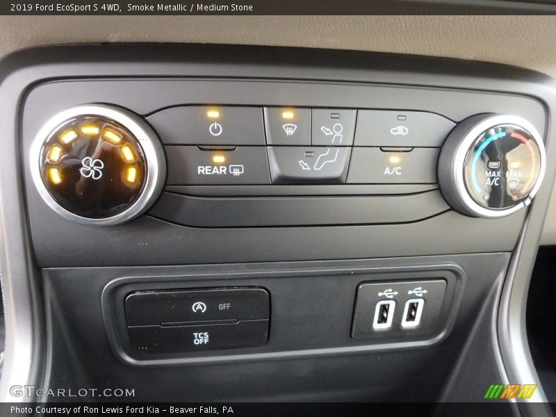 Smoke Metallic / Medium Stone 2019 Ford EcoSport S 4WD