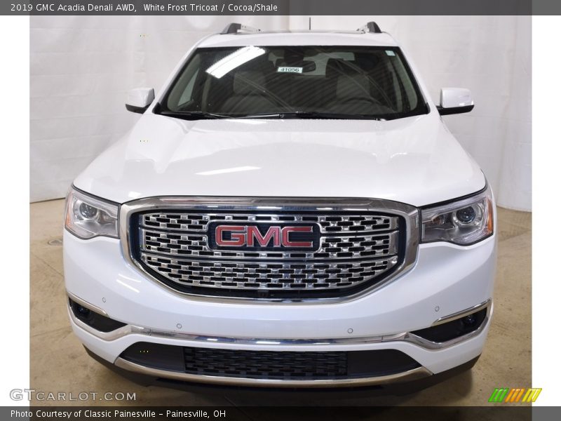 White Frost Tricoat / Cocoa/Shale 2019 GMC Acadia Denali AWD