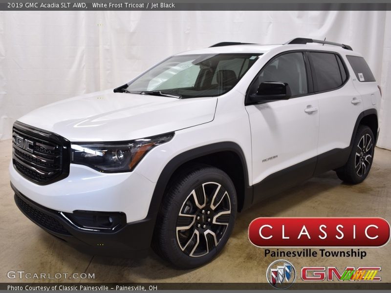 White Frost Tricoat / Jet Black 2019 GMC Acadia SLT AWD