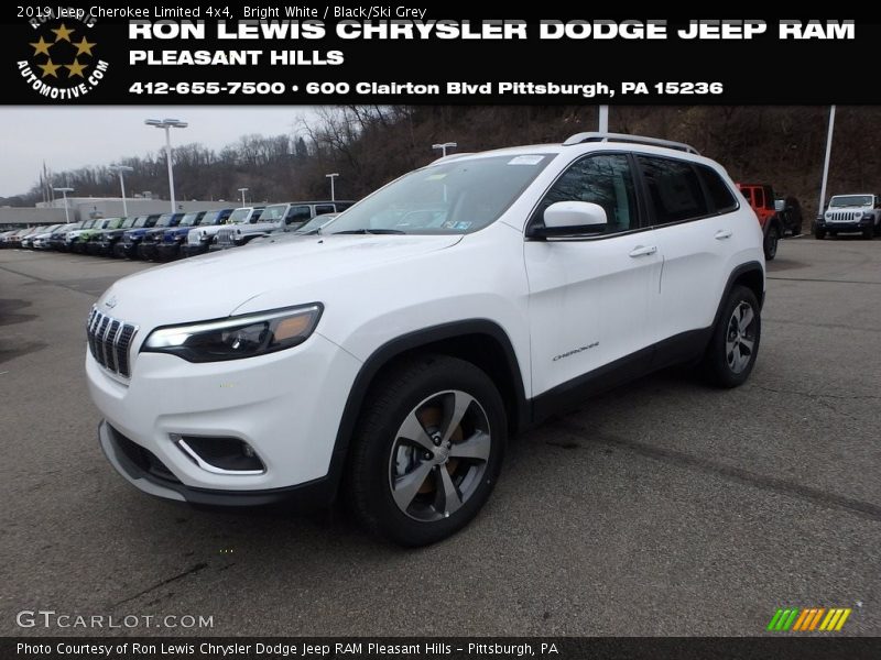 Bright White / Black/Ski Grey 2019 Jeep Cherokee Limited 4x4