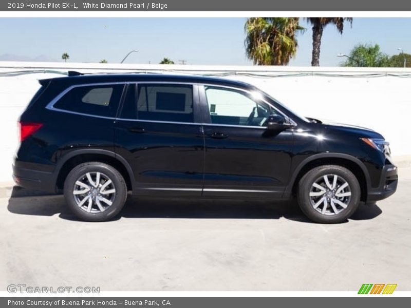 White Diamond Pearl / Beige 2019 Honda Pilot EX-L