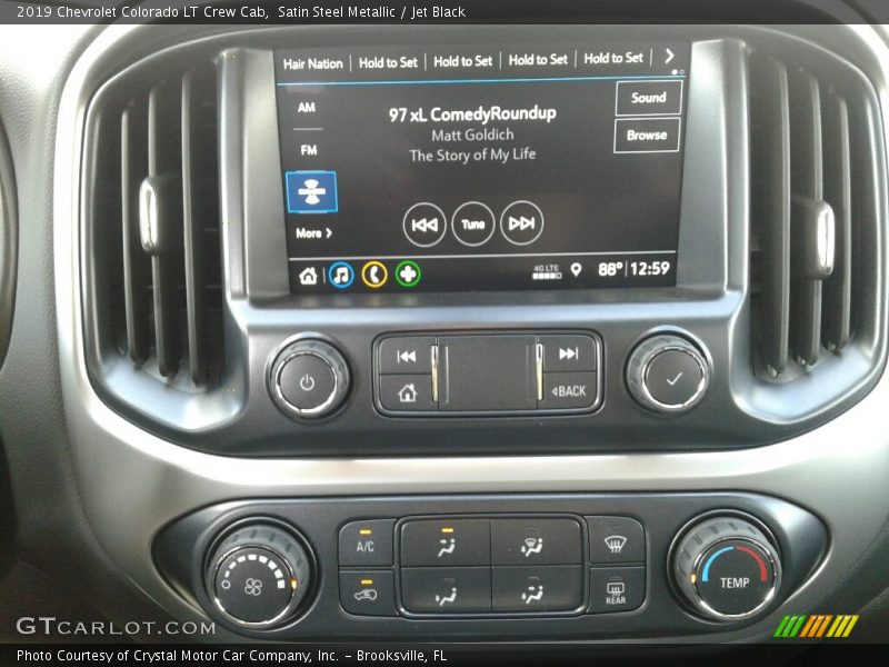 Satin Steel Metallic / Jet Black 2019 Chevrolet Colorado LT Crew Cab