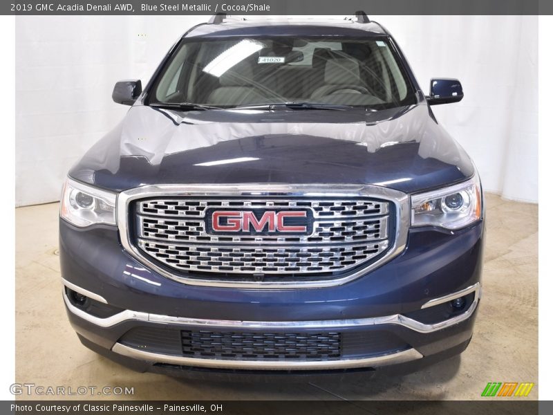 Blue Steel Metallic / Cocoa/Shale 2019 GMC Acadia Denali AWD