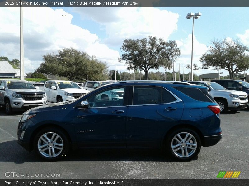 Pacific Blue Metallic / Medium Ash Gray 2019 Chevrolet Equinox Premier