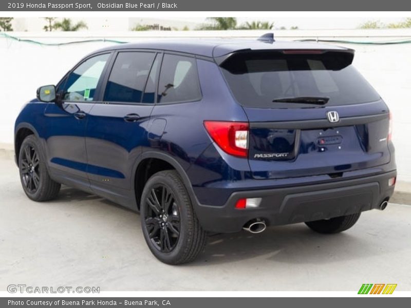Obsidian Blue Pearl / Black 2019 Honda Passport Sport