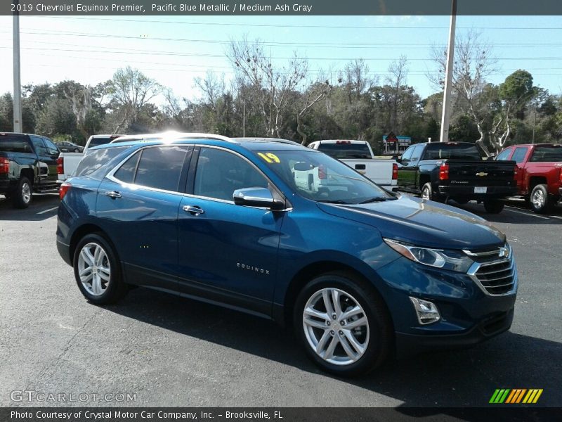 Pacific Blue Metallic / Medium Ash Gray 2019 Chevrolet Equinox Premier