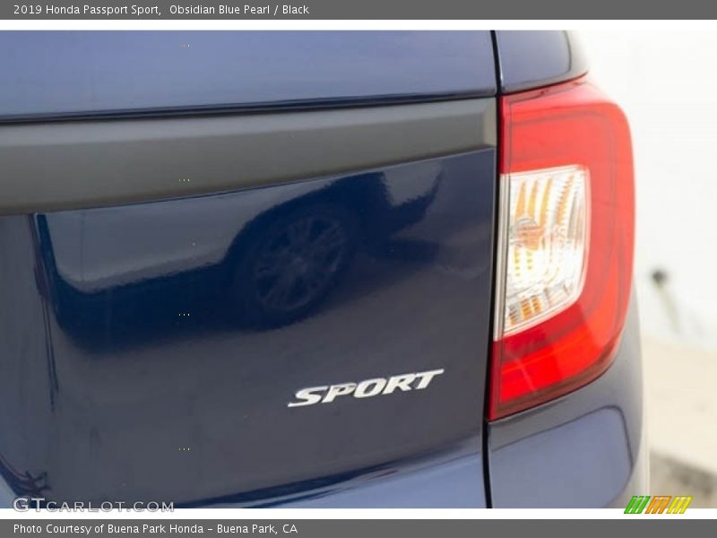 Obsidian Blue Pearl / Black 2019 Honda Passport Sport