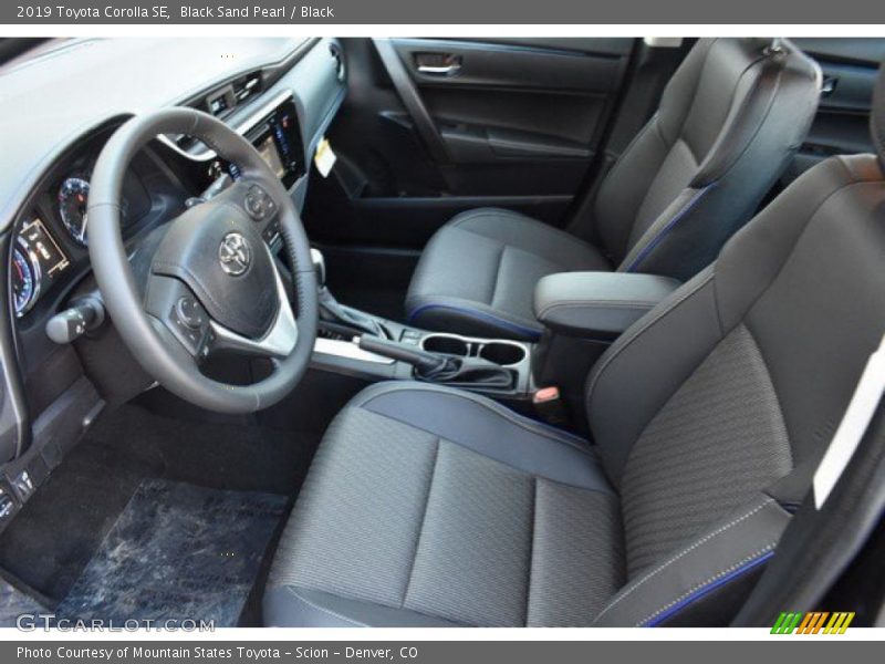 Front Seat of 2019 Corolla SE