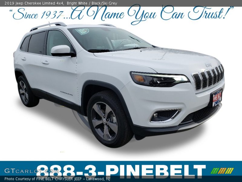 Bright White / Black/Ski Grey 2019 Jeep Cherokee Limited 4x4