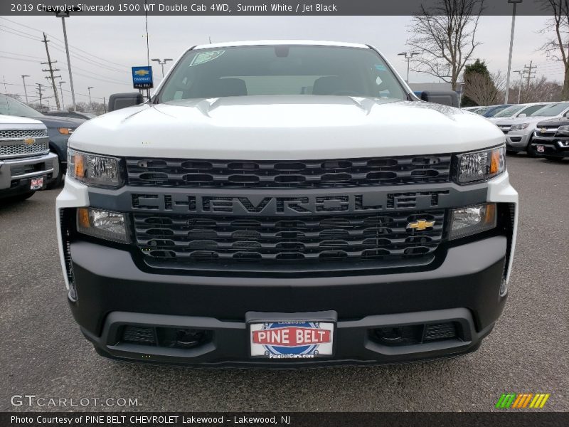 Summit White / Jet Black 2019 Chevrolet Silverado 1500 WT Double Cab 4WD