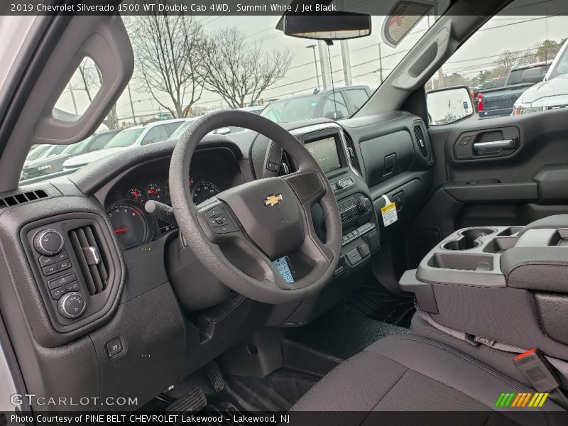 Summit White / Jet Black 2019 Chevrolet Silverado 1500 WT Double Cab 4WD
