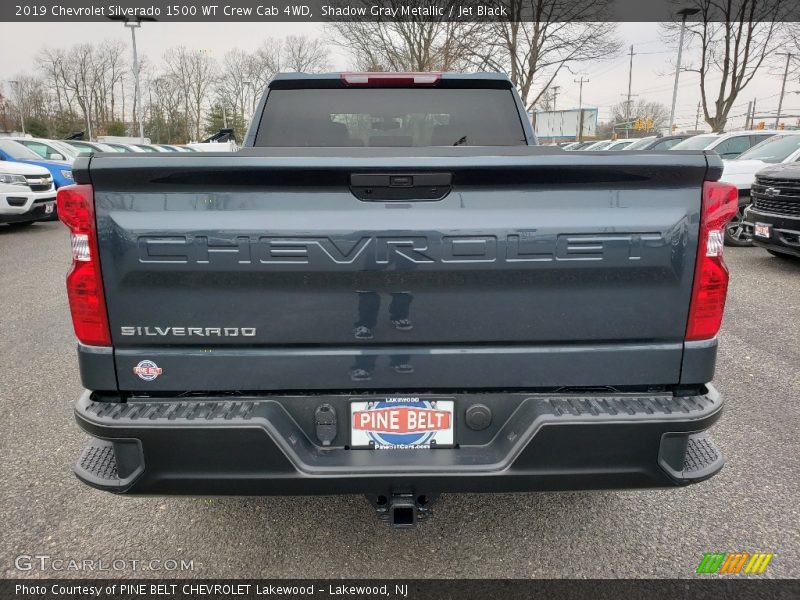 Shadow Gray Metallic / Jet Black 2019 Chevrolet Silverado 1500 WT Crew Cab 4WD