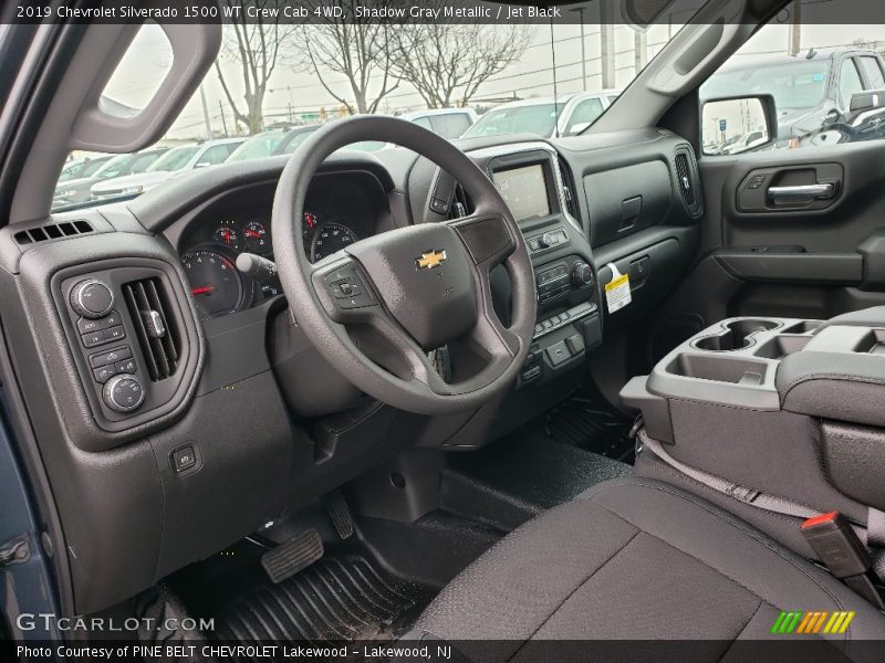 Shadow Gray Metallic / Jet Black 2019 Chevrolet Silverado 1500 WT Crew Cab 4WD