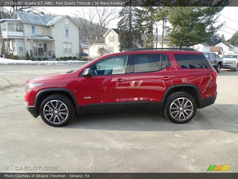 Red Quartz Tintcoat / Jet Black/Kalahari 2019 GMC Acadia SLT AWD