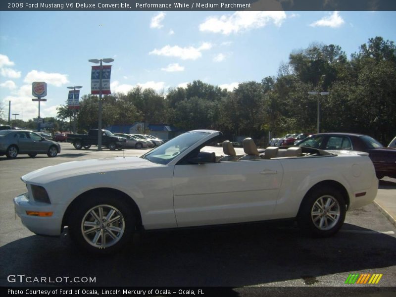 Performance White / Medium Parchment 2008 Ford Mustang V6 Deluxe Convertible