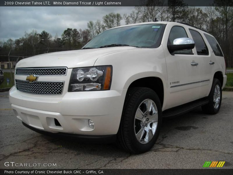 White Diamond Tricoat / Light Cashmere 2009 Chevrolet Tahoe LTZ
