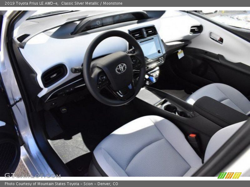 Front Seat of 2019 Prius LE AWD-e