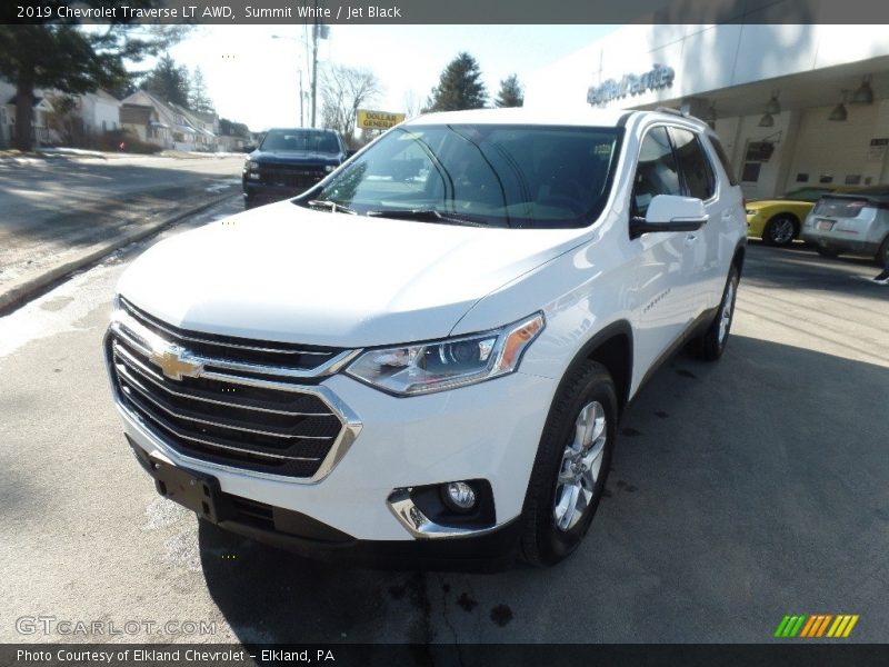 Summit White / Jet Black 2019 Chevrolet Traverse LT AWD
