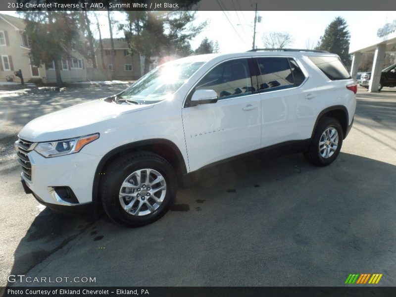 Summit White / Jet Black 2019 Chevrolet Traverse LT AWD