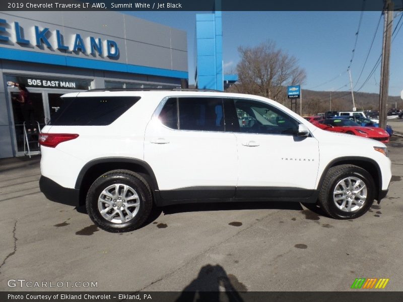Summit White / Jet Black 2019 Chevrolet Traverse LT AWD