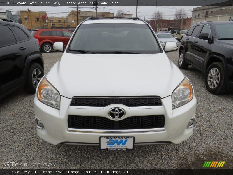 Blizzard White Pearl / Sand Beige 2010 Toyota RAV4 Limited 4WD