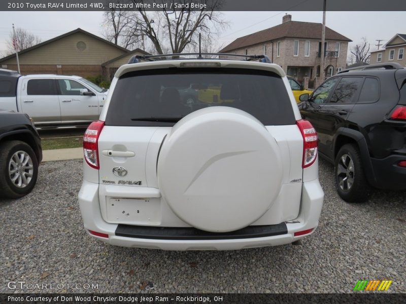 Blizzard White Pearl / Sand Beige 2010 Toyota RAV4 Limited 4WD