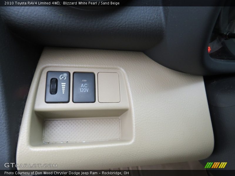 Blizzard White Pearl / Sand Beige 2010 Toyota RAV4 Limited 4WD