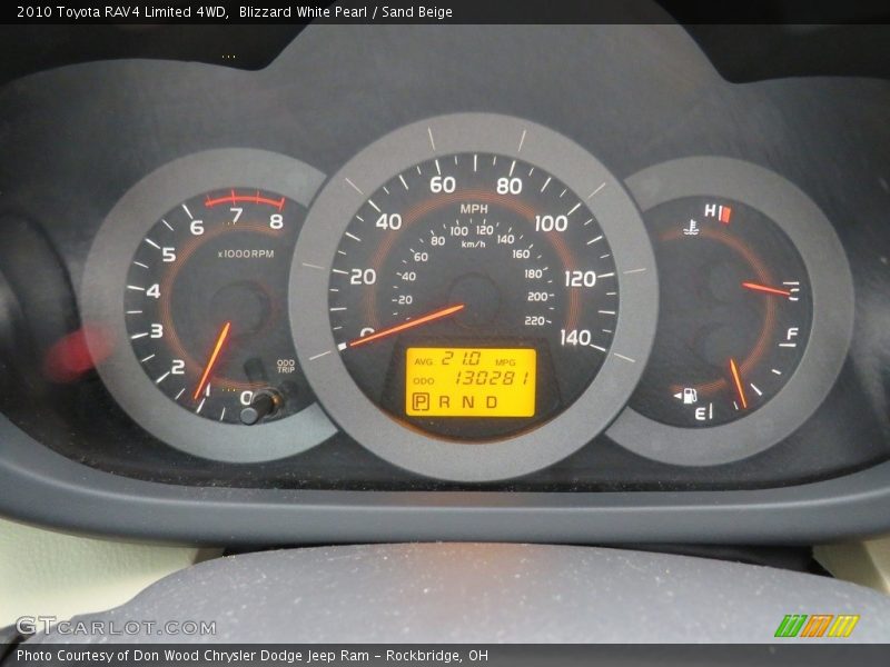 Blizzard White Pearl / Sand Beige 2010 Toyota RAV4 Limited 4WD