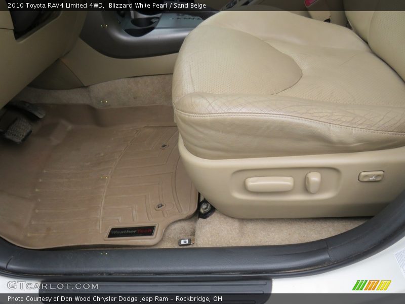 Blizzard White Pearl / Sand Beige 2010 Toyota RAV4 Limited 4WD
