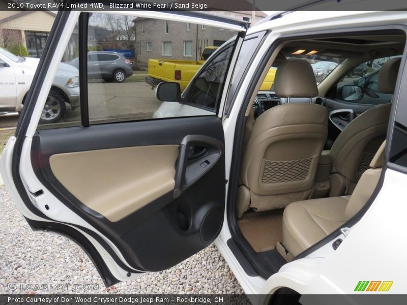 Blizzard White Pearl / Sand Beige 2010 Toyota RAV4 Limited 4WD