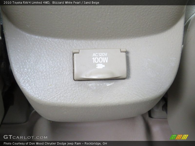 Blizzard White Pearl / Sand Beige 2010 Toyota RAV4 Limited 4WD