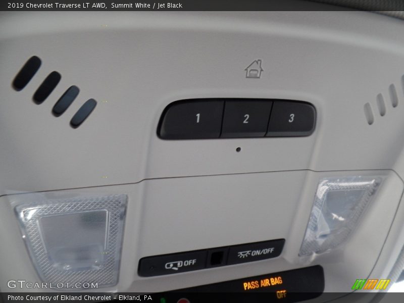 Summit White / Jet Black 2019 Chevrolet Traverse LT AWD