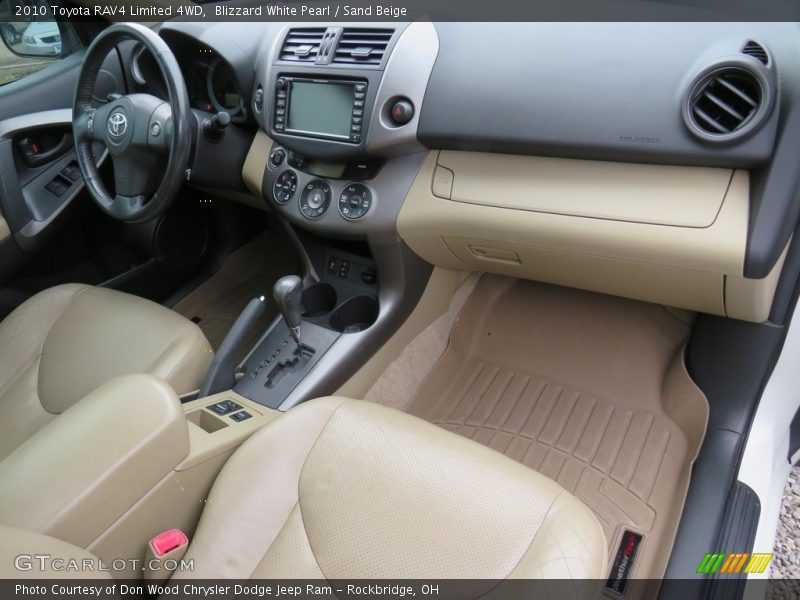 Blizzard White Pearl / Sand Beige 2010 Toyota RAV4 Limited 4WD
