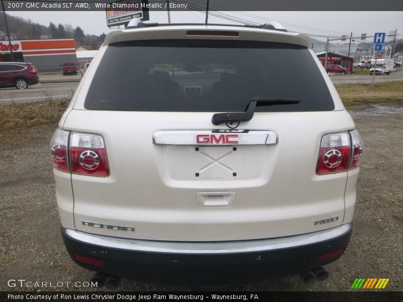 White Diamond Metallic / Ebony 2007 GMC Acadia SLT AWD